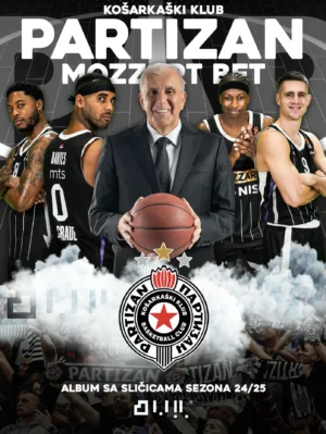 Album sa kompletom sličica KK Partizan sezona 2024/25